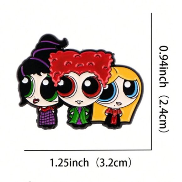 DISNEY Hocus Pocus “Sanderson Sisters” Enamel Trading Pin (NEW & SO CUTE!) - Picture 2 of 4